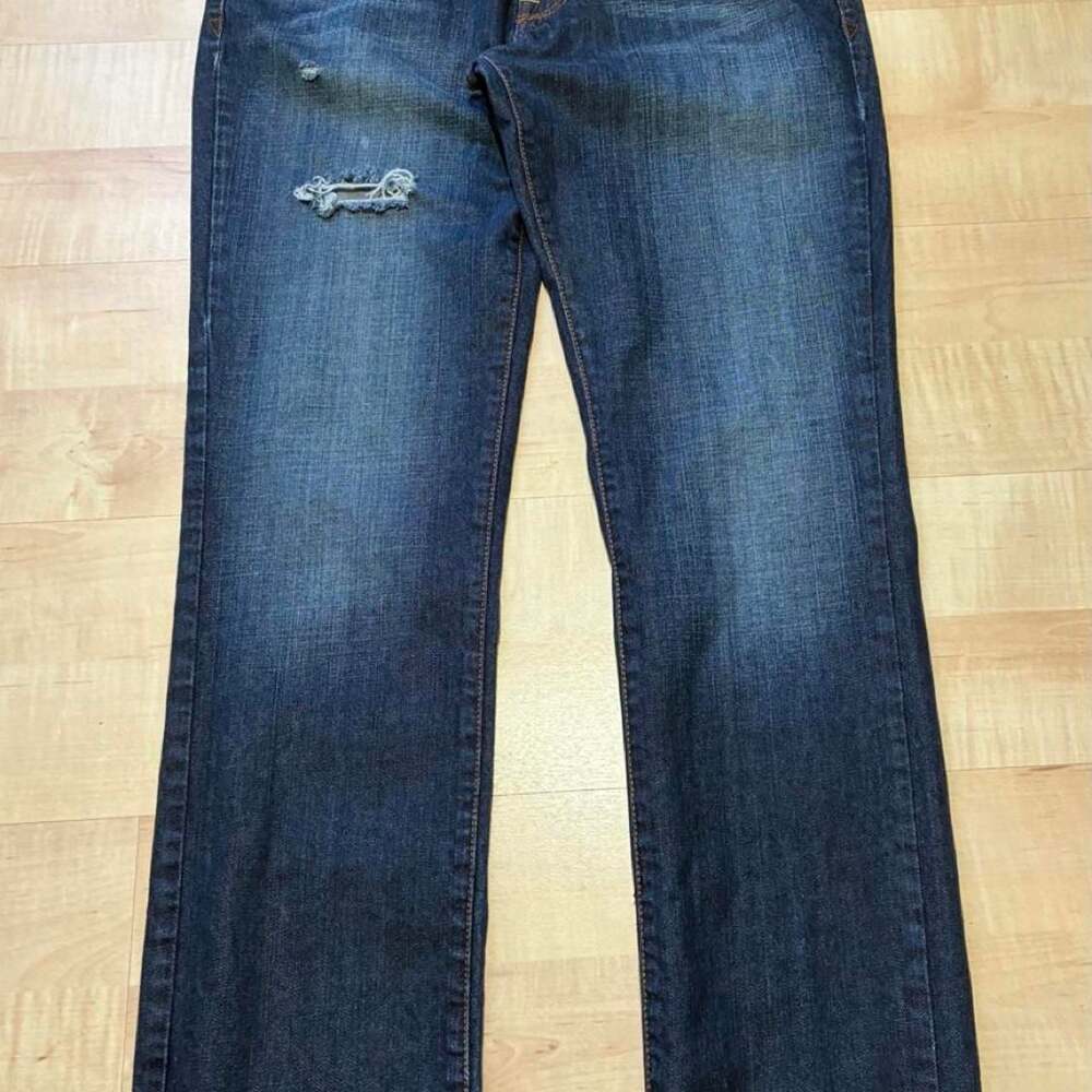 Vintage Guess Jeans Dark Wash Distressed Denim Skater Jeans Size 34